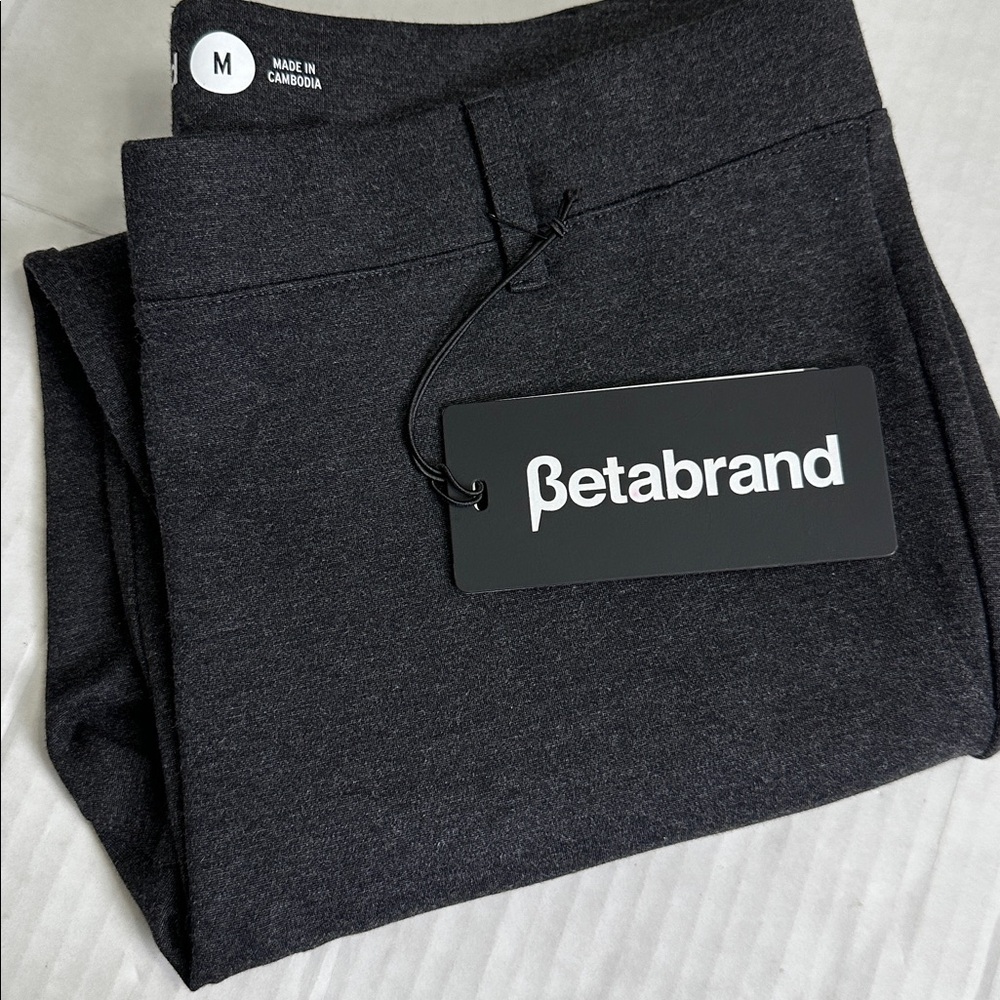 Betabrand Gray Cropped Legging Pant‎ Womens Medium Dance Yoga Athleisure NWT